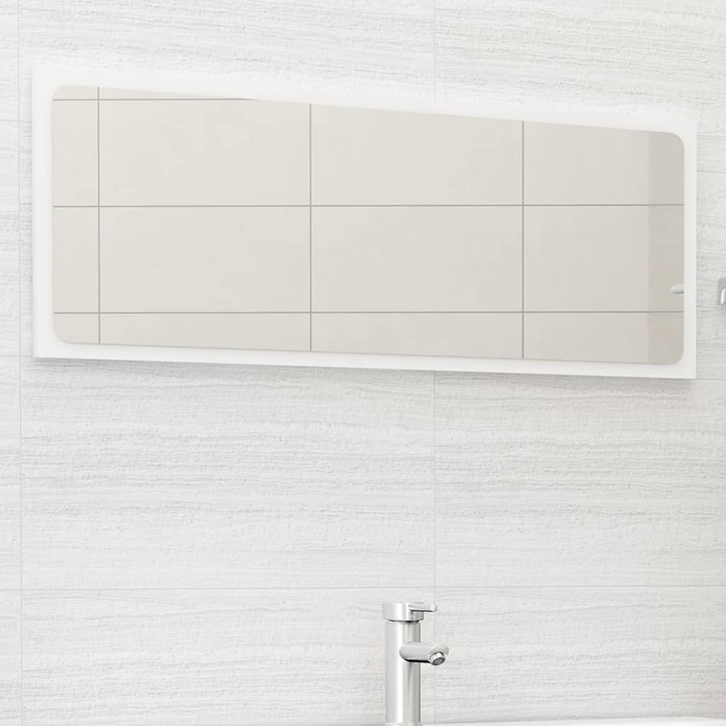 Berkfield Bathroom Mirror White 100×1.5×37 cm Engineered Wood