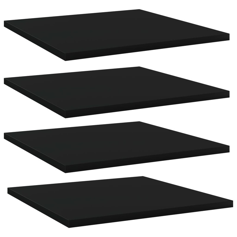Berkfield Bookshelf Boards 4 pcs Black 40x40x1.5 cm Engineered Wood