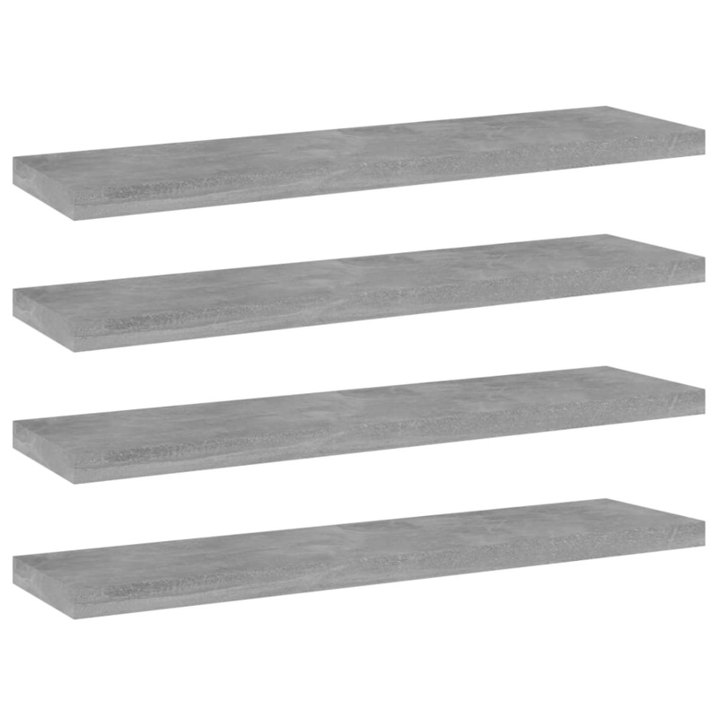 Berkfield Bookshelf Boards 4 pcs Concrete Grey 40x10x1.5 cm Engineered Wood