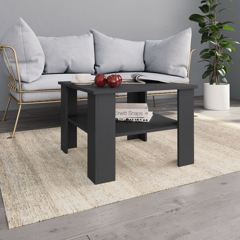 Berkfield Coffee Table Grey 60x60x42 cm Engineered Wood