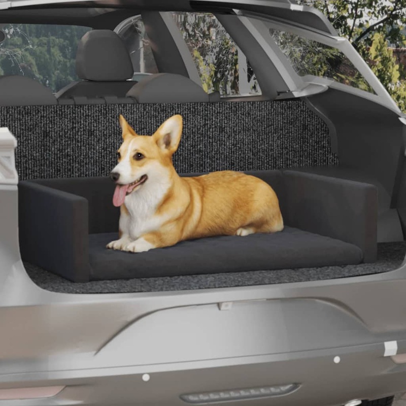 Berkfield Dog Car Boot Black 110×70 cm Linen Look