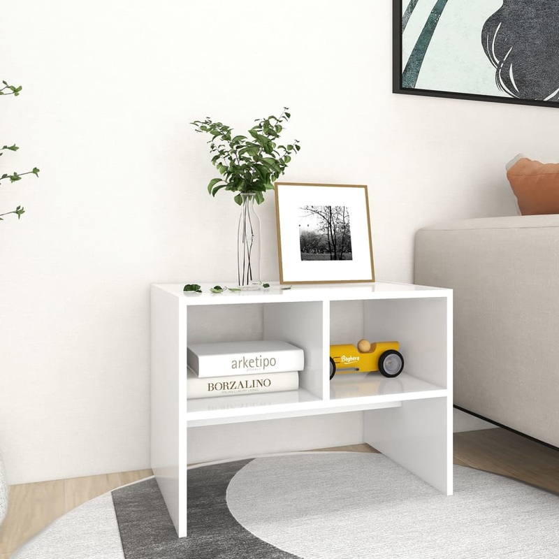 Berkfield Side Table White 60x40x45 cm Engineered Wood