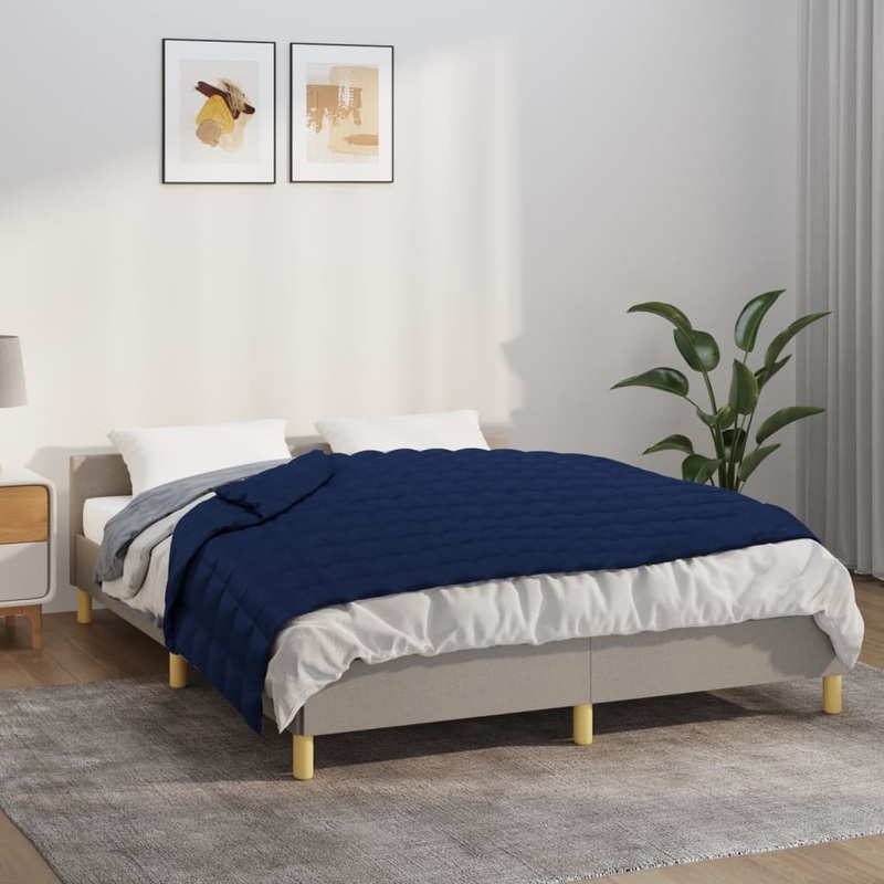 Berkfield Weighted Blanket Blue 135×200 cm Single 6 kg Fabric