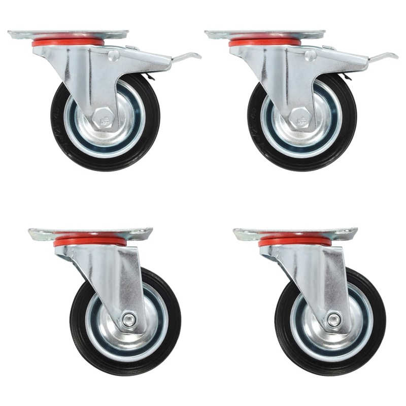 Berkfield 8 pcs Swivel Casters 75 mm
