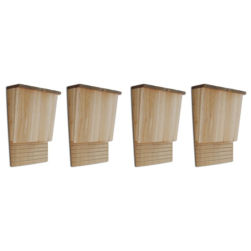 Berkfield Bat Houses 4 pcs 22x12x34 cm Wood