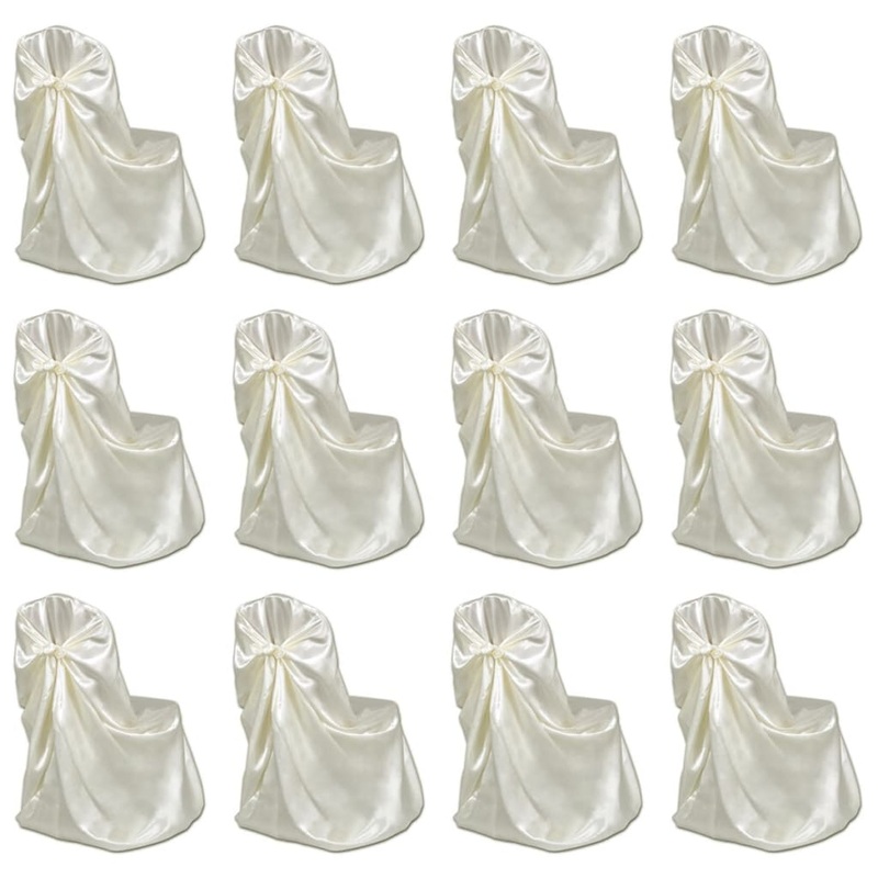 Berkfield Chair Cover for Wedding Banquet 12 pcs Cream
