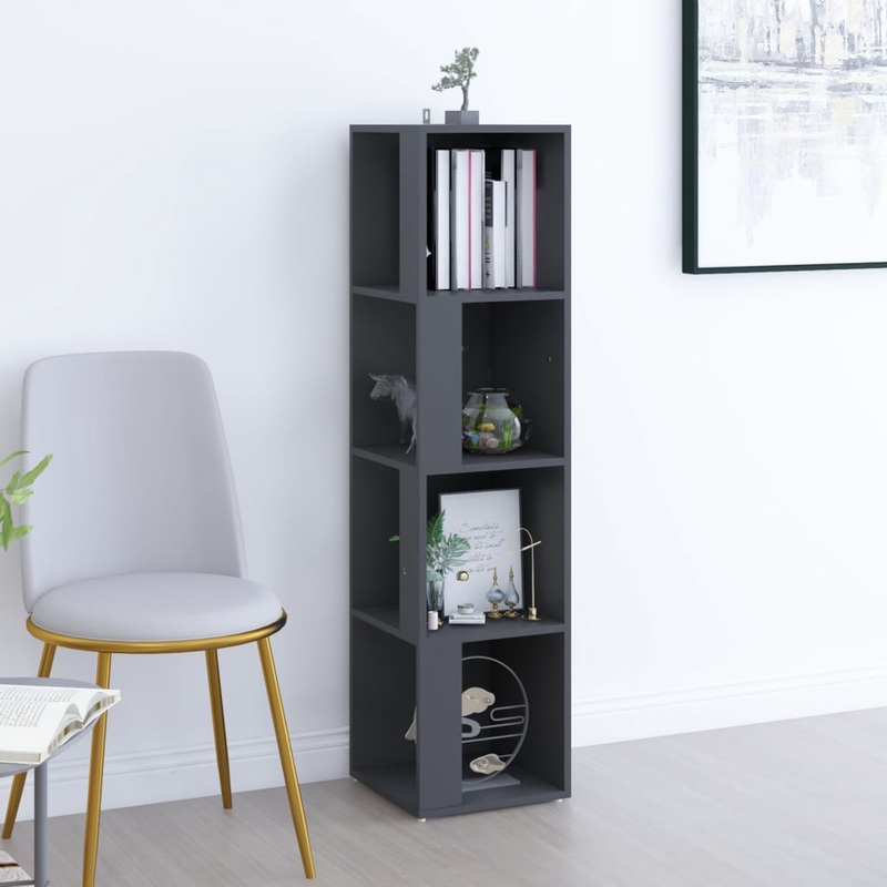 Berkfield Corner Cabinet Grey 33x33x132 cm Engineered Wood