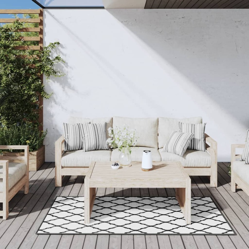 Berkfield Outdoor Rug Grey and White 80×150 cm Reversible Design