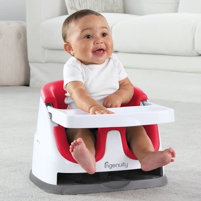 Ingenuity Baby Base 2-in-1 Booster Seat Poppy Red