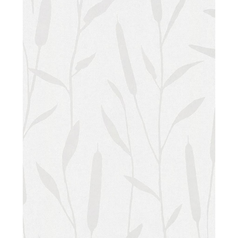 Noordwand Topchic Wallpaper Reed Plumes Metallic White