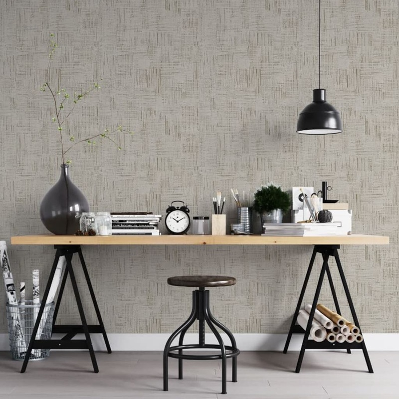 Noordwand Topchic Wallpaper Scratched Look Metallic Beige