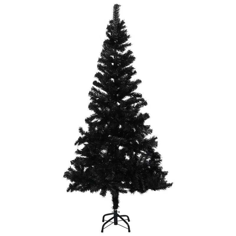 Berkfield Artificial Christmas Tree with Stand Black 150 cm PVC
