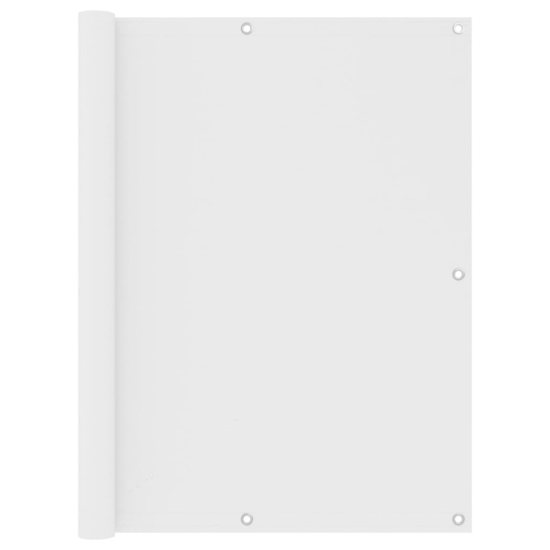 Berkfield Balcony Screen White 120×600 cm Oxford Fabric