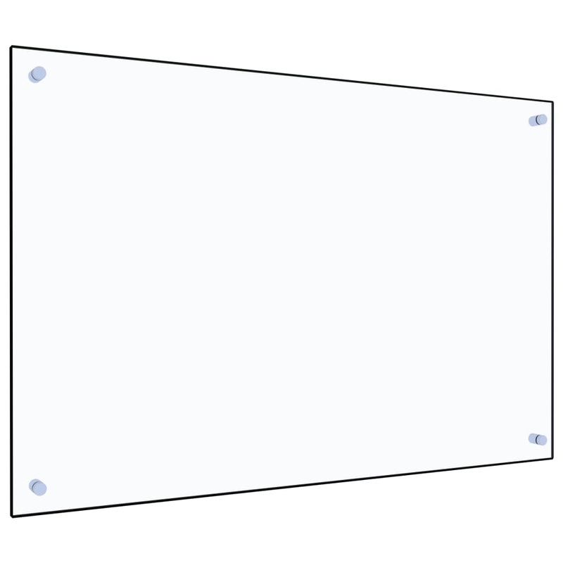 Berkfield Kitchen Backsplash Transparent 90×60 cm Tempered Glass