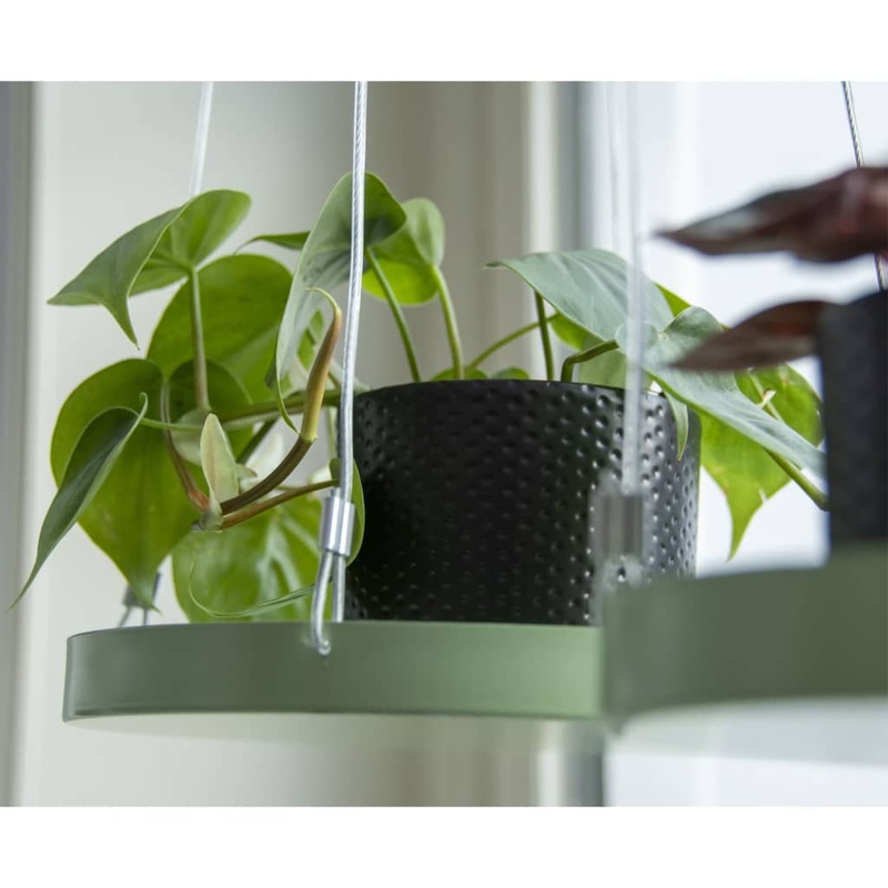 Esschert Design Hanging Plant Tray Round Green L