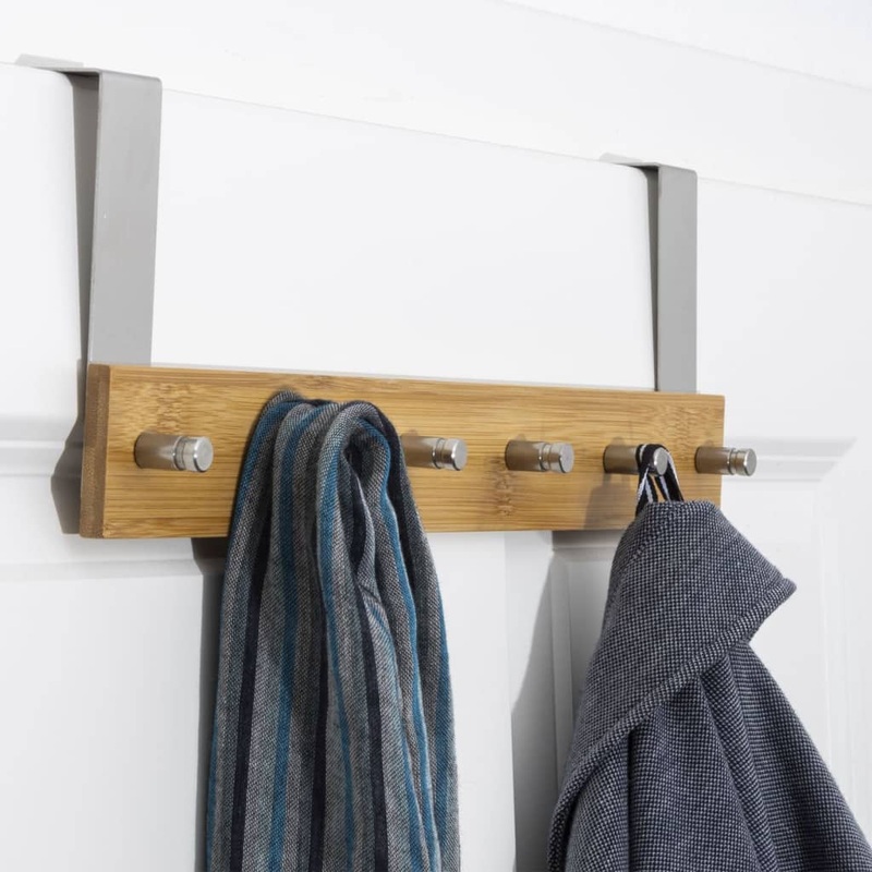HI Door Hanger with 6 Hooks 40×4.8×12 cm Bamboo
