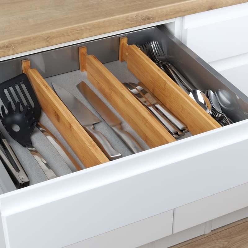 HI Drawer Organiser Set 4 pcs Bamboo