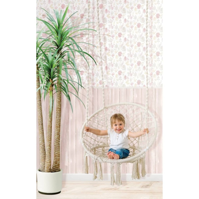Noordwand Wallpaper Mondo baby Trees and Plants White and Pink