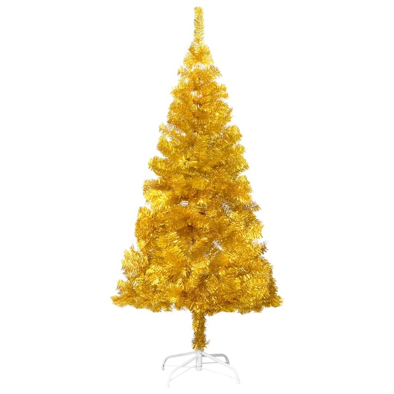 Berkfield Artificial Christmas Tree with Stand Gold 150 cm PET