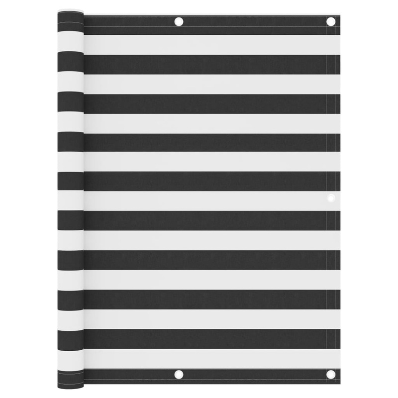 Berkfield Balcony Screen Anthracite and White 120×300 cm Oxford Fabric