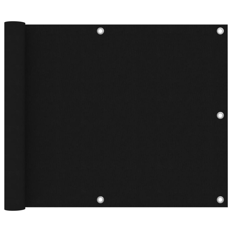 Berkfield Balcony Screen Black 75×300 cm Oxford Fabric
