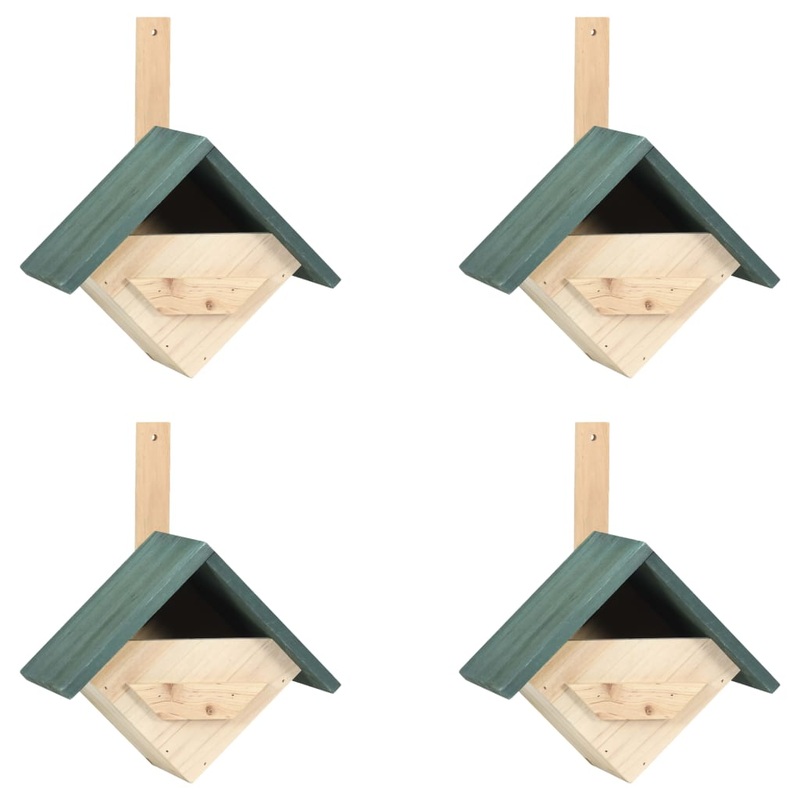 Berkfield Bird Houses 4 pcs 24x16x30 cm Firwood