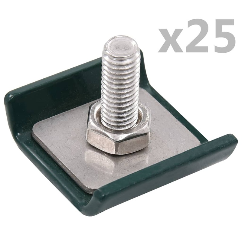 Berkfield Grid Mat Connector 25 Sets Green
