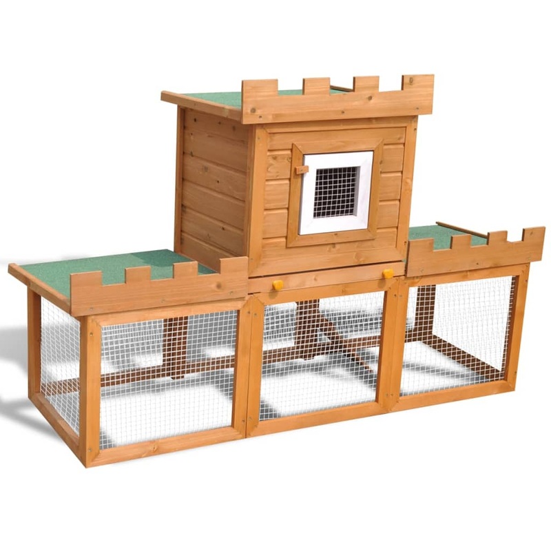 Berkfield Outdoor Large Rabbit Hutch House Pet Cage Single House