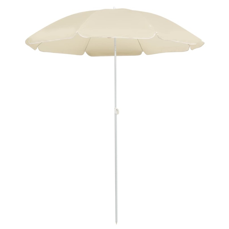 Berkfield Outdoor Parasol with Steel Pole Sand 180 cm