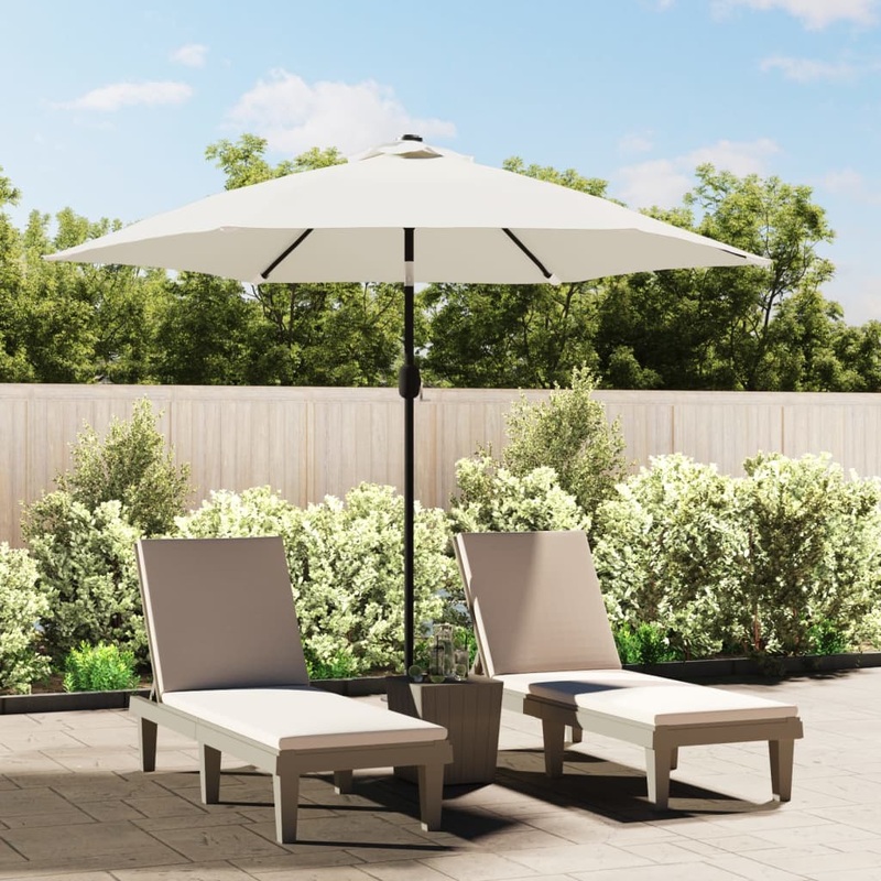 Berkfield Replacement Fabric for Outdoor Parasol Sand White 300 cm