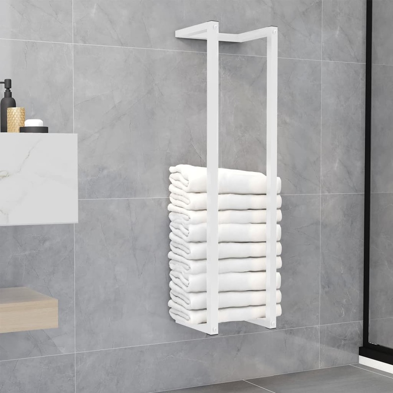 Berkfield Towel Rack White 25x20x95 cm Steel