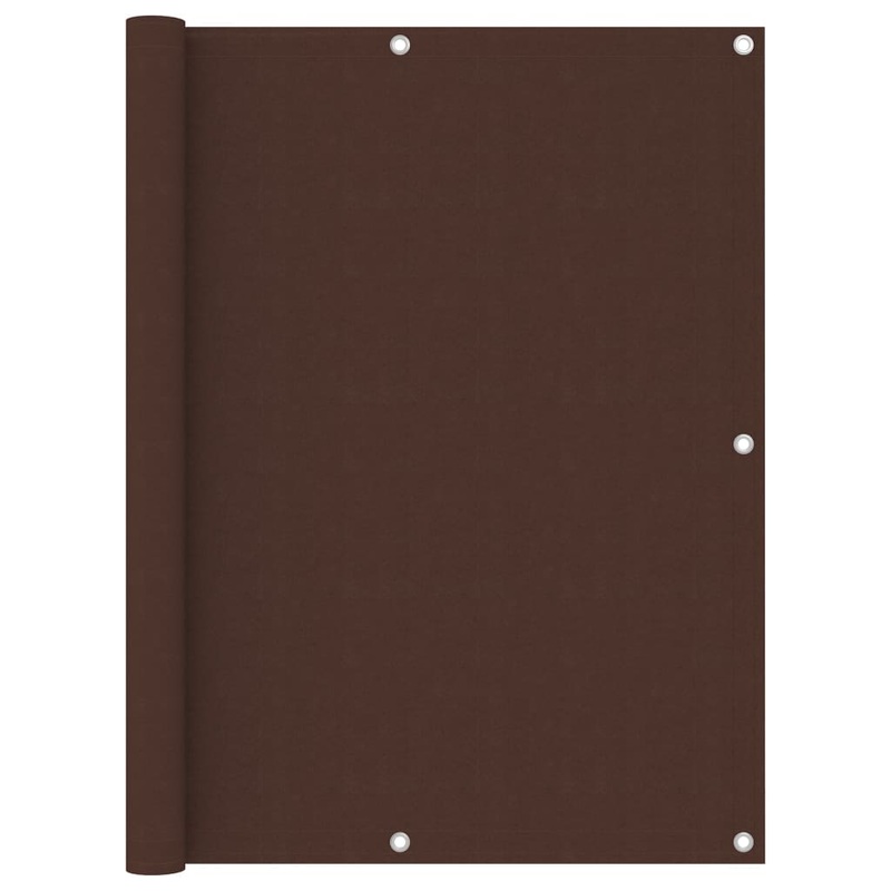 Berkfield Balcony Screen Brown 120×400 cm Oxford Fabric