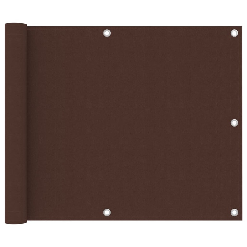 Berkfield Balcony Screen Brown 75×300 cm Oxford Fabric