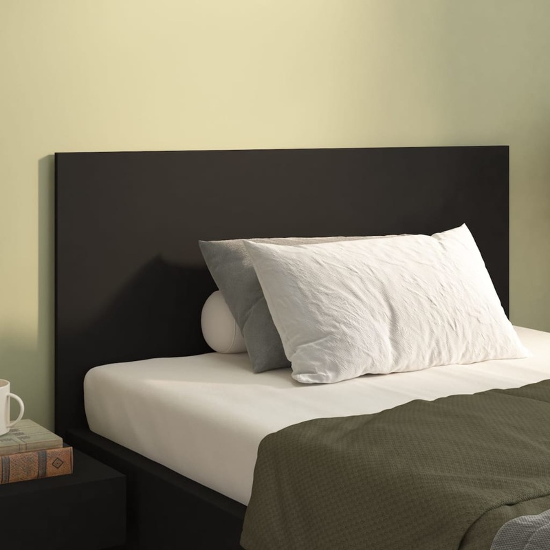 Berkfield Bed Headboard Black 120×1.5×80 cm Engineered Wood