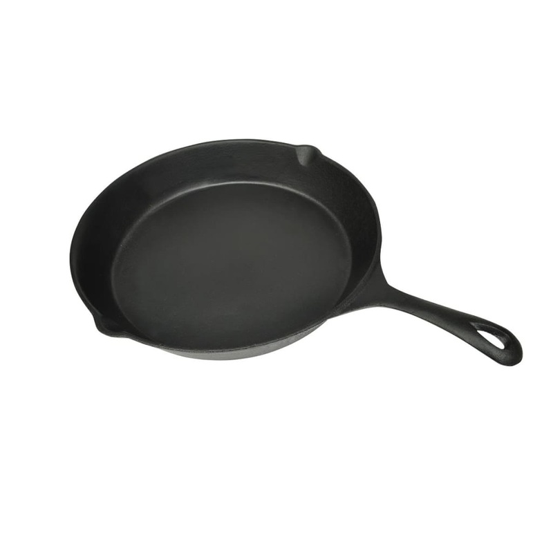 Berkfield Grill Fry Pan Cast Iron 30 cm Round
