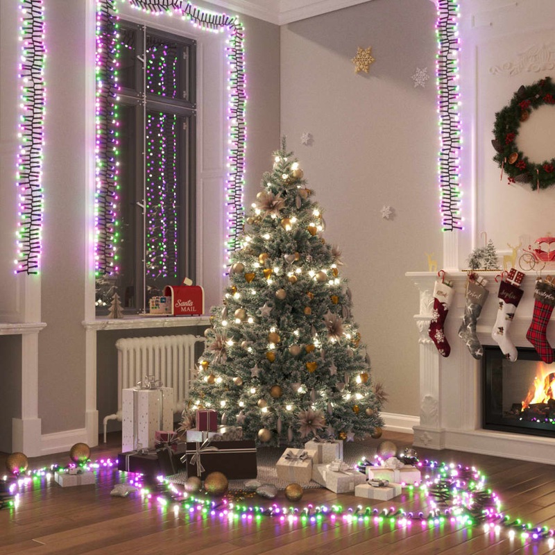 Berkfield LED Cluster String with 400 LEDs Pastel Multicolour 7.4 m PVC