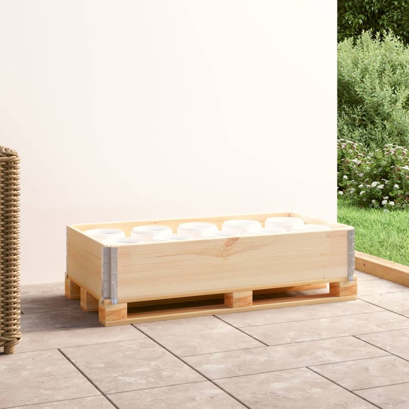 Berkfield Pallet Collar 50×100 cm Solid Pine Wood