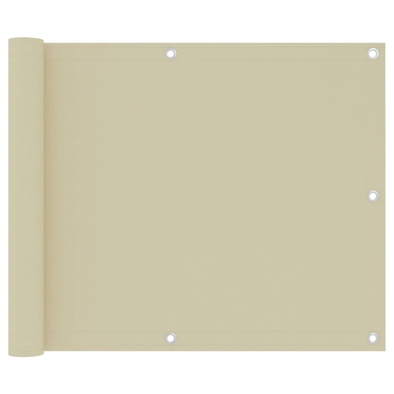 Berkfield Balcony Screen Cream 75×300 cm Oxford Fabric