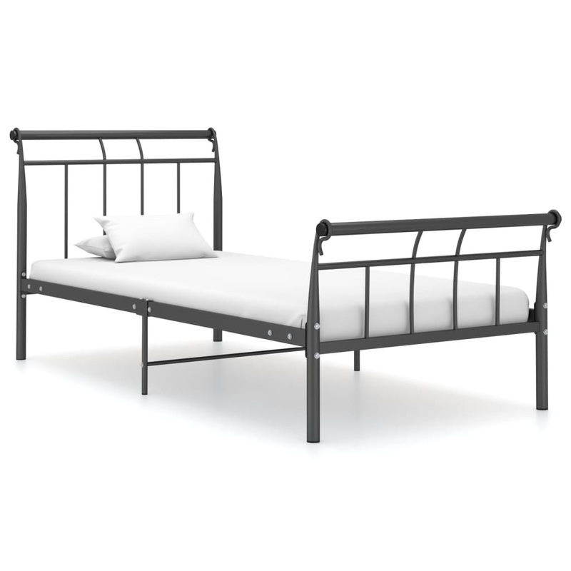 Berkfield Bed Frame Black Metal 90×200 cm