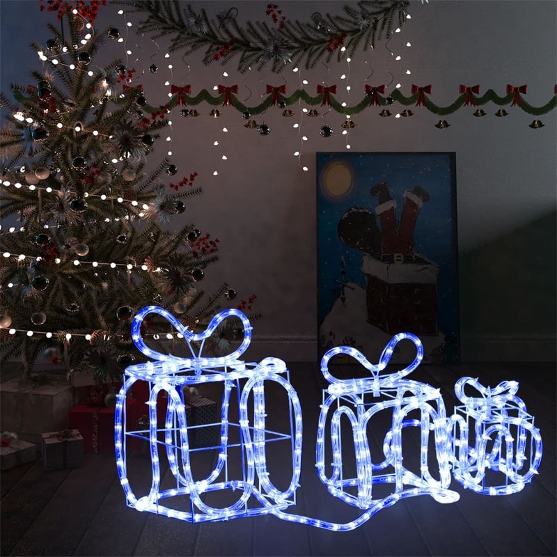 Berkfield Christmas Decoration Gift Boxes with 180 LEDs Indoor Outdoor