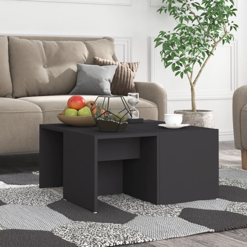 Berkfield Coffee Tables 4 pcs Grey 33x33x33 cm Engineered Wood