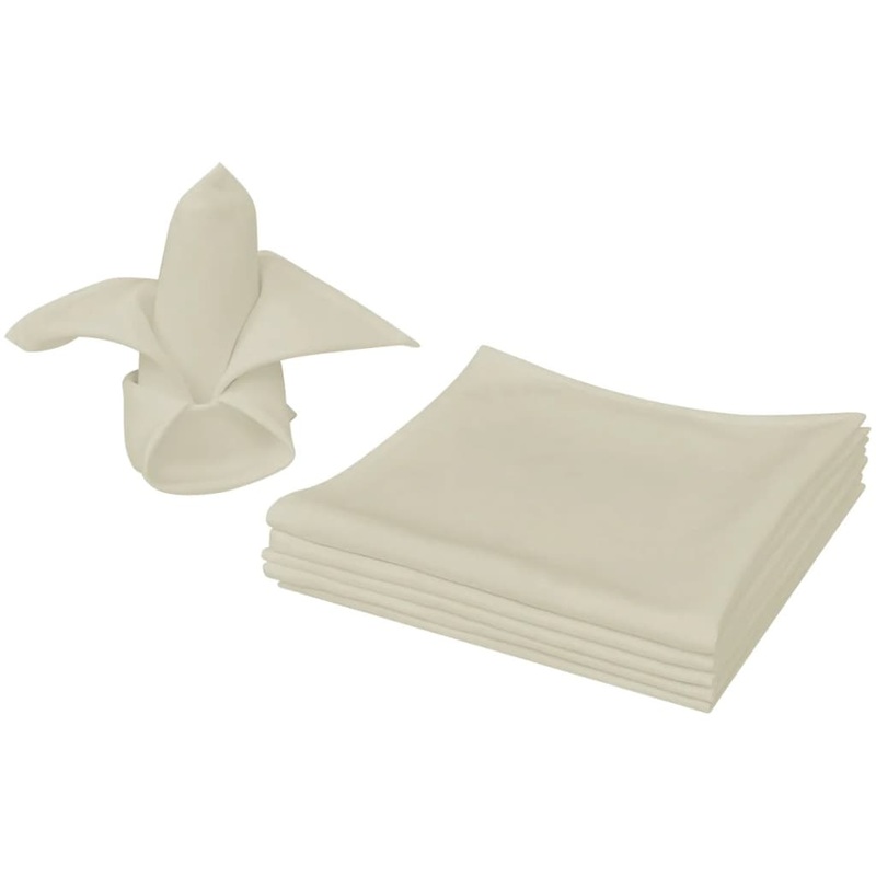 Berkfield Dinner Napkins 25 pcs Cream 50×50 cm