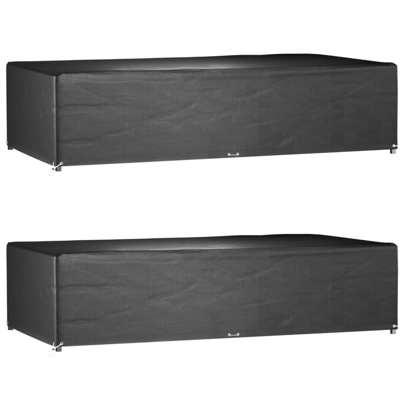 Berkfield Garden Furniture Covers 2 pcs 12 Eyelets 315x160x75 cm Rectangular