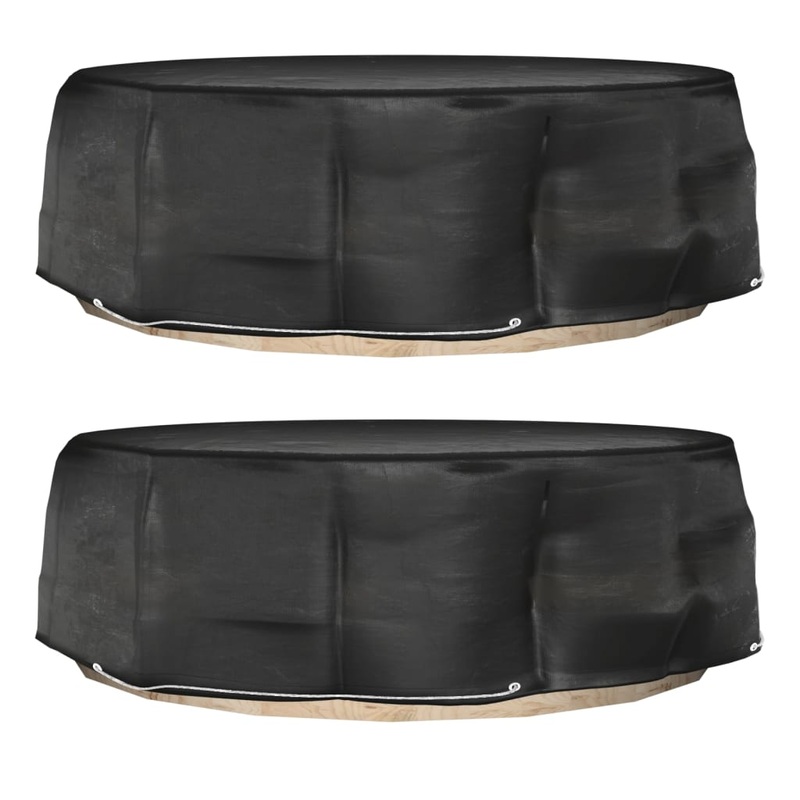 Berkfield Island Lounge Covers 2 pcs 10 Eyelets _236x67 cm Round