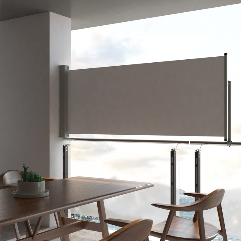 Berkfield Patio Retractable Side Awning 100 x 300 cm Grey