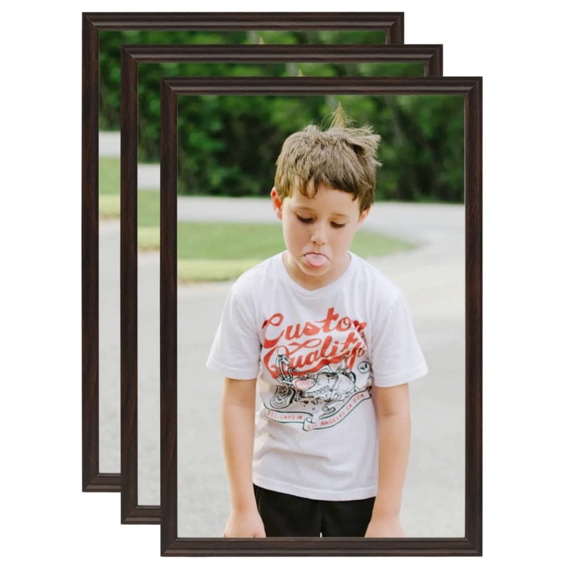 Berkfield Photo Frames Collage 3pcs for Table Black 21×29.7cm MDF