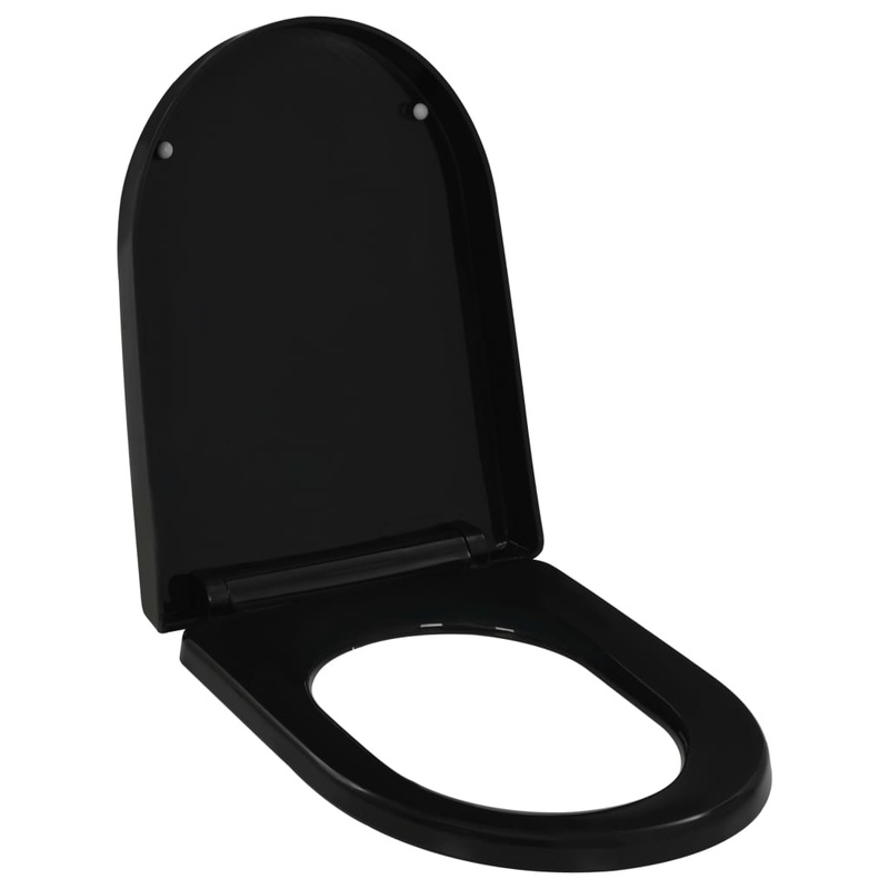 Berkfield Soft-close Toilet Seat with Quick-release Design Black