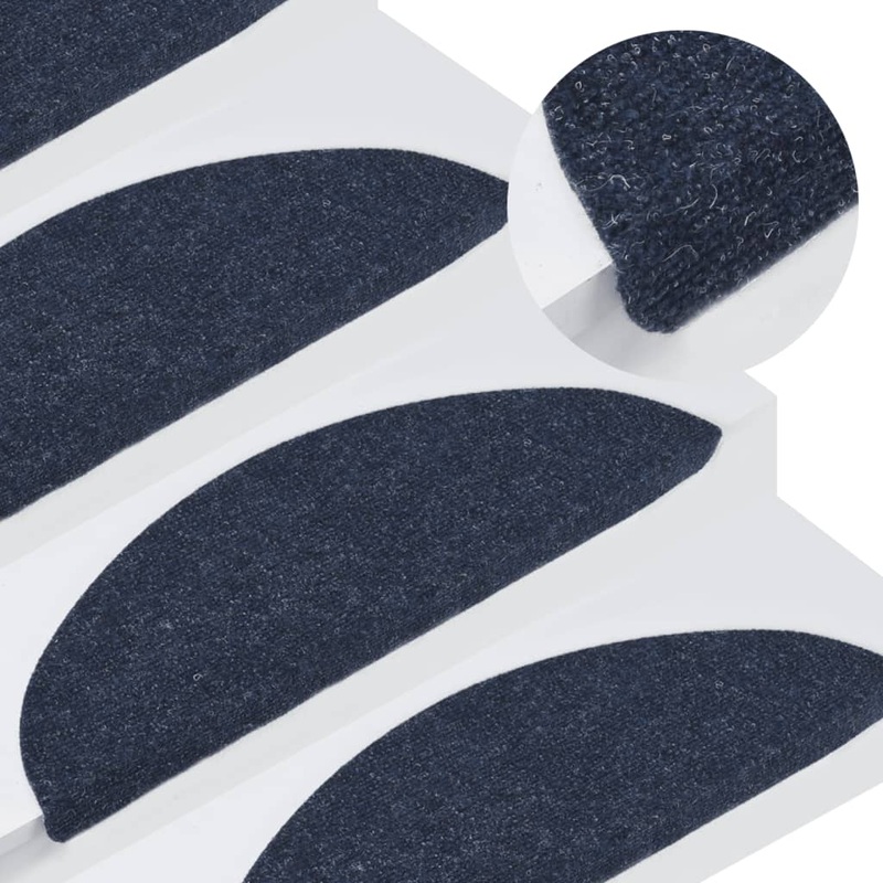 Berkfield Stair Mats Self-adhesive 15 pcs 56x17x3 cm Blue