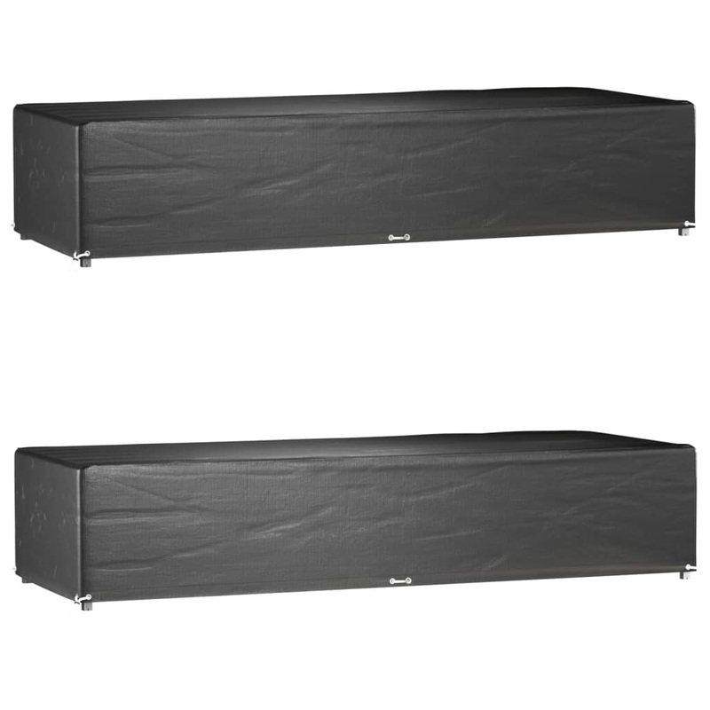 Berkfield Sunlounger Covers 2 pcs 12 Eyelets 205x75x40 cm Polyethylene
