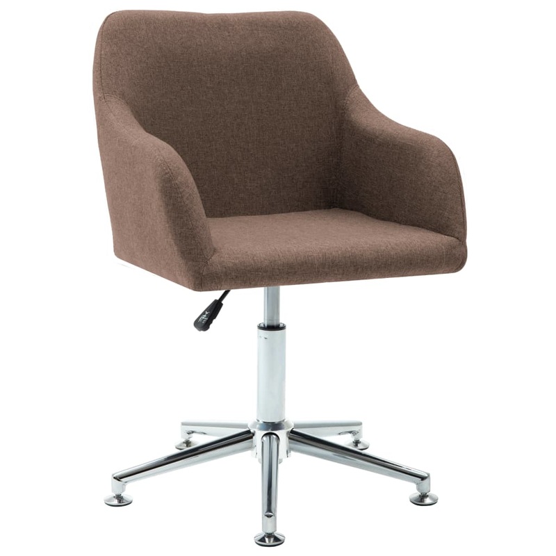 Berkfield Swivel Office Chair Brown Fabric